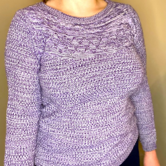 Croft and Borrow Purple Sweater size Petite Medium - Picture 1 of 4